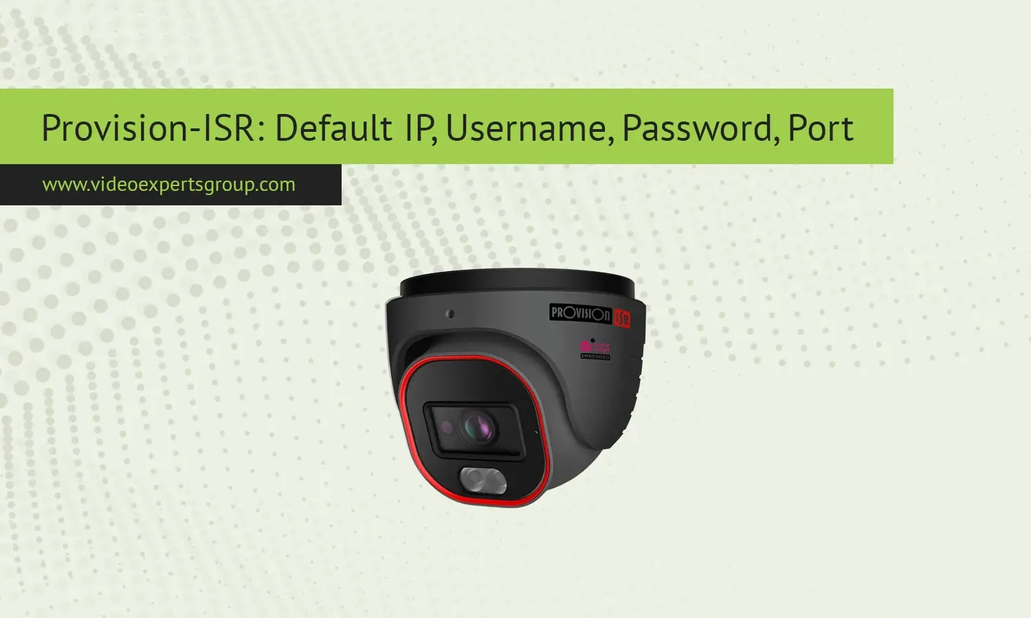 Provision-ISR Camera: Default Credentials