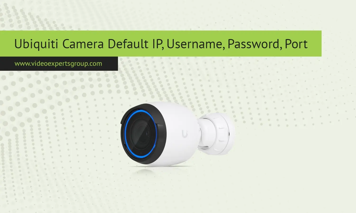 UniFi (Ubiquiti) Camera: Default Credentials