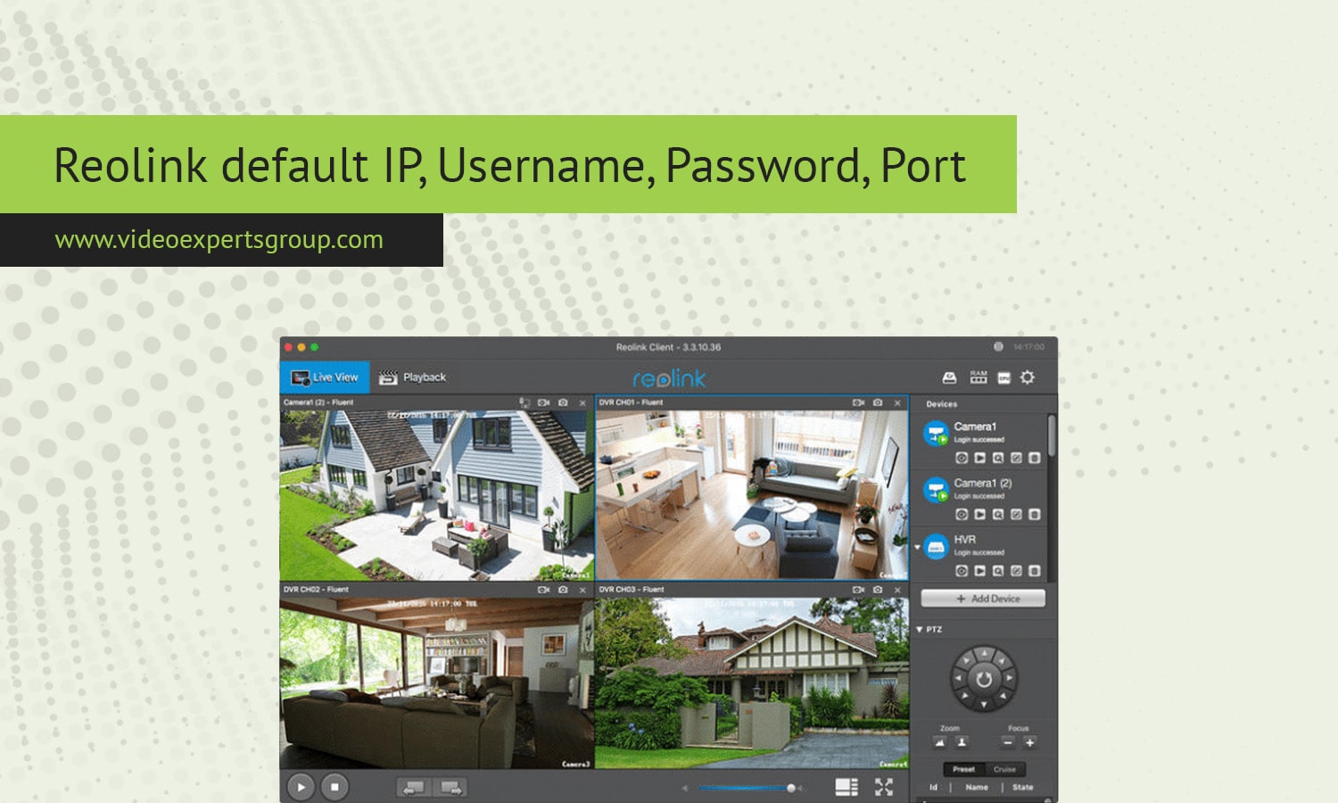 Reolink Login: Default IP, Username, Password, Port
